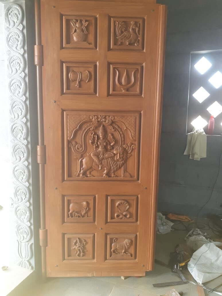 Close up of detailed carved relief work