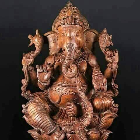 Compact wooden home temple cabinet
