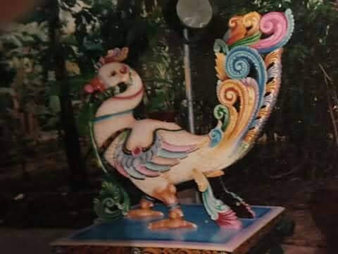Decorated Nandi bull sculpture
